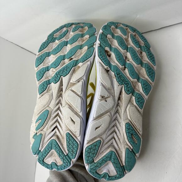 Hoka Womens size 9.5 B Clifton 8 Yellow Running Sneakers 1119394 - Picture 12 of 13